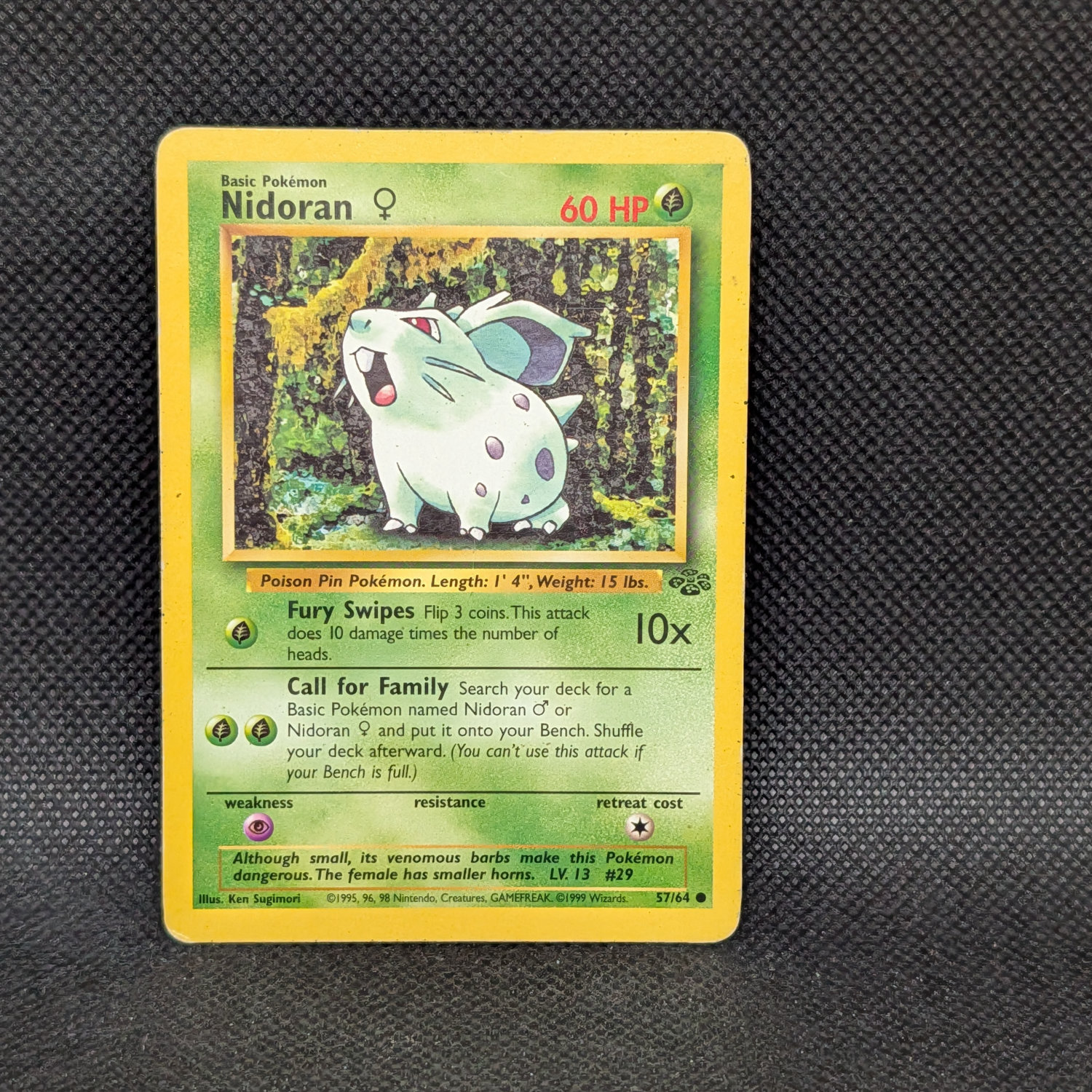 Pokémon Nidoran ♀ Jungle Set 57/64 Common · Lightly Played