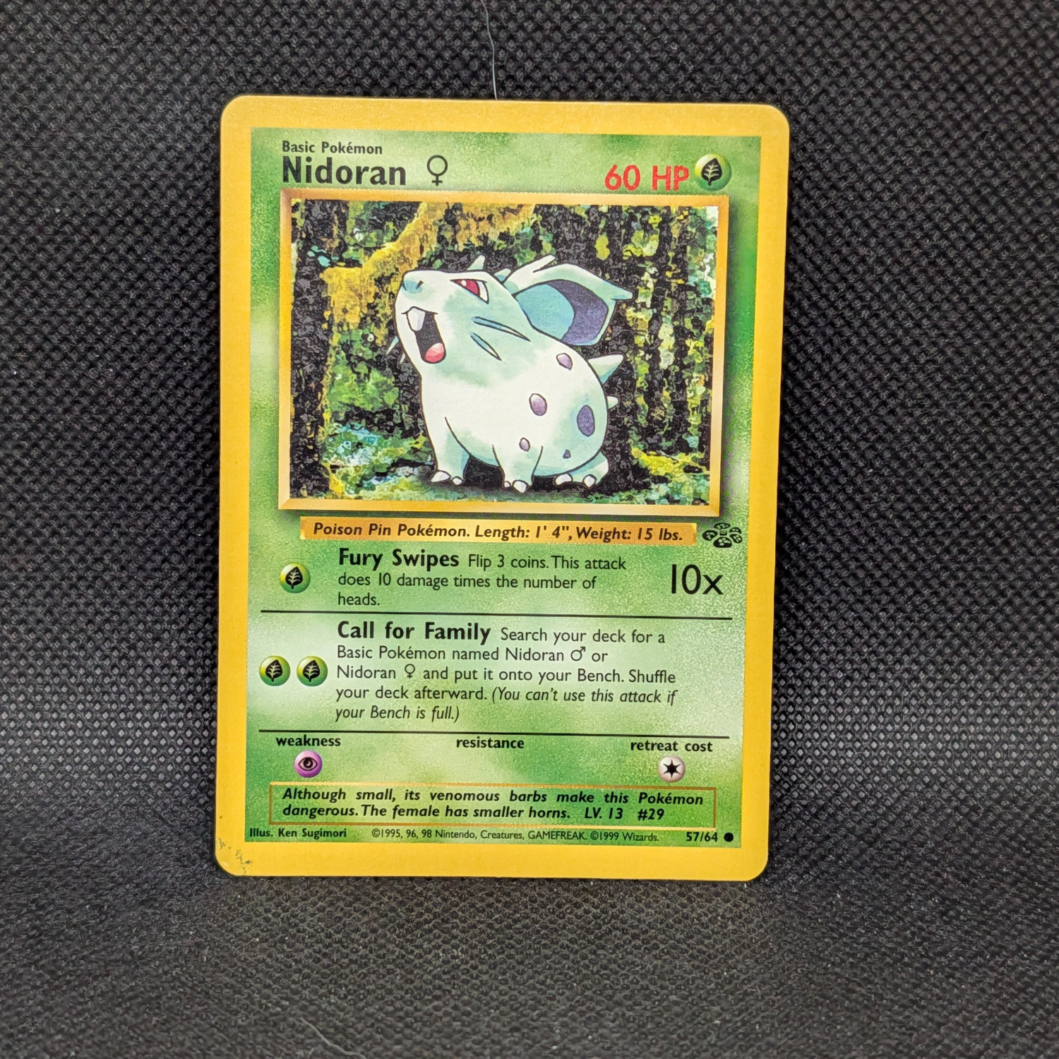 Pokémon Nidoran Female Jungle 57/64 Common · Lightly Played