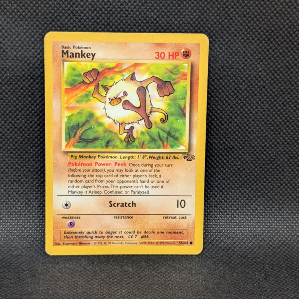 Pokémon Mankey Jungle Set 55/64 Common · Lightly Played