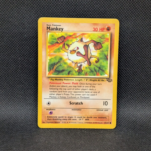 Pokémon Mankey Jungle Set 55/64 Common Unlimited · Lightly Played