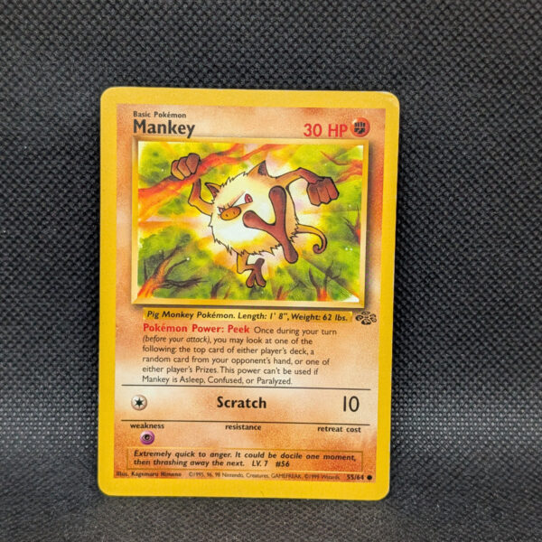 Pokémon Mankey Jungle Set 55/64 Common · Lightly Played