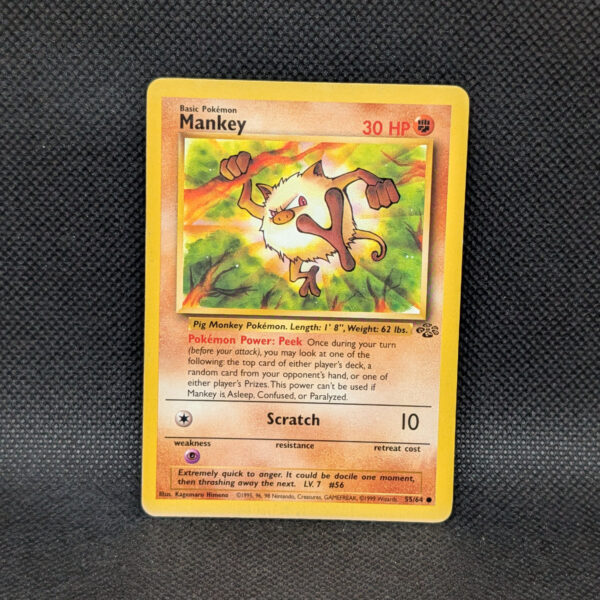 Pokémon Mankey Jungle Set 55/64 Common Unlimited · Lightly Played