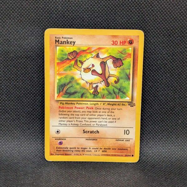 Pokémon Mankey Jungle Set 55/64 Common Unlimited · Lightly Played