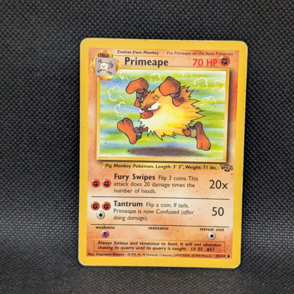 Pokémon Primeape Jungle Set 43/64 Common Unlimited · Lightly Played