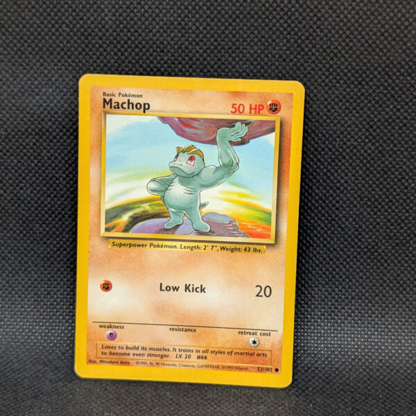 Pokémon Machop Base Set 52/102 Common Unlimited · Lightly Played
