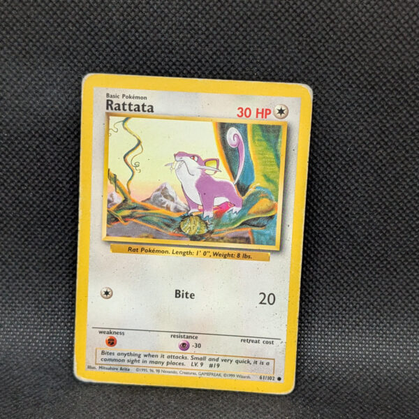 Pokémon Rattata Base Set 61/102 Common · Lightly Played Unlimited