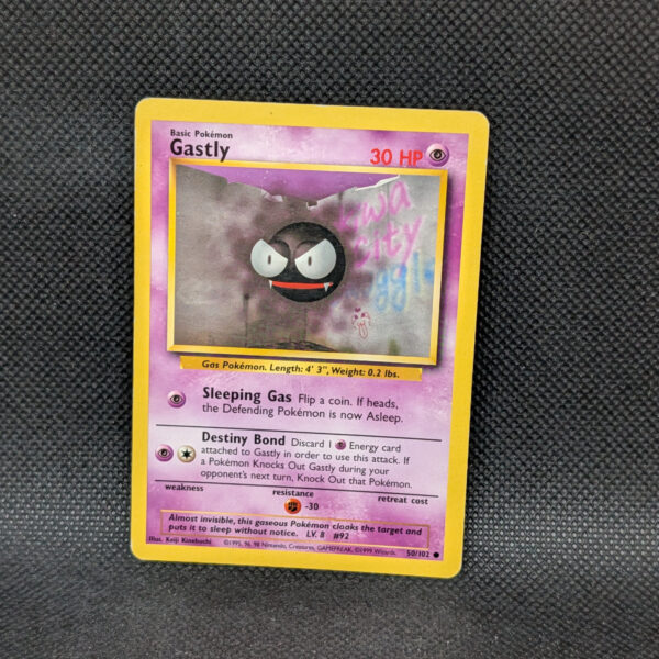 Pokémon Gastly Base Set 50/102 Common Unlimited · Lightly Played