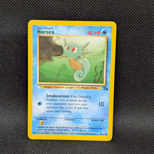 Pokémon Horsea Fossil Set 49/62 Common Unlimited · Lightly Played