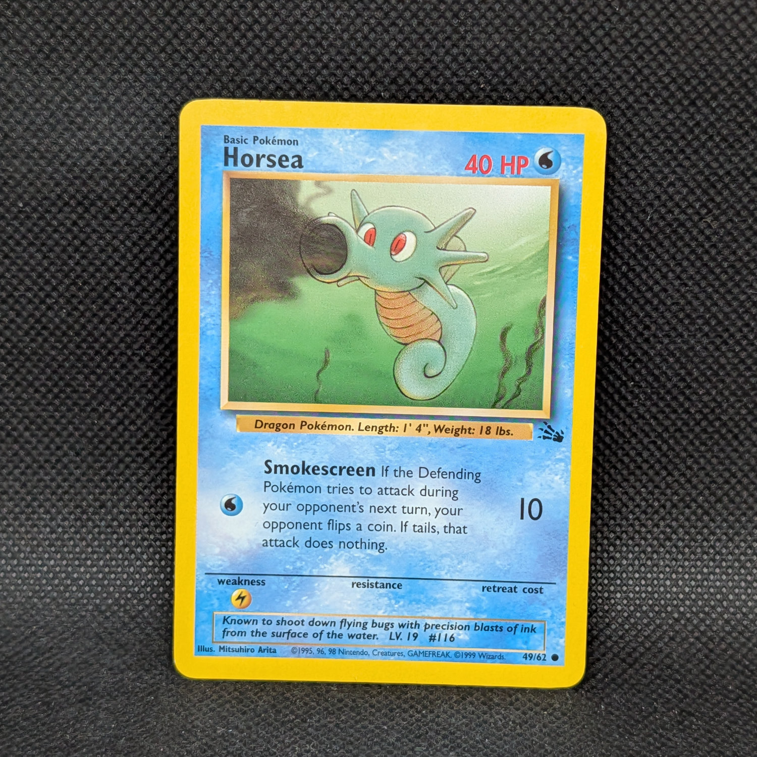 Pokémon Horsea Fossil Set 49/62 Common · Lightly Played Unlimited