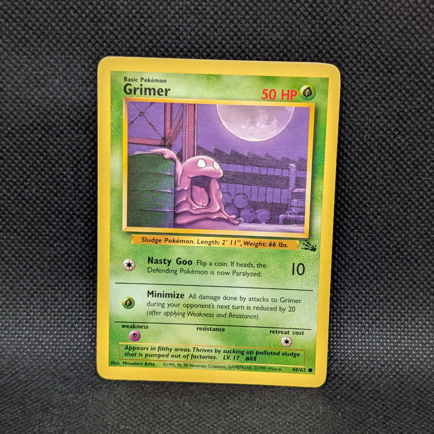 Pokémon Grimer Fossil Set 48/62 Common Unlimited · Lightly Played